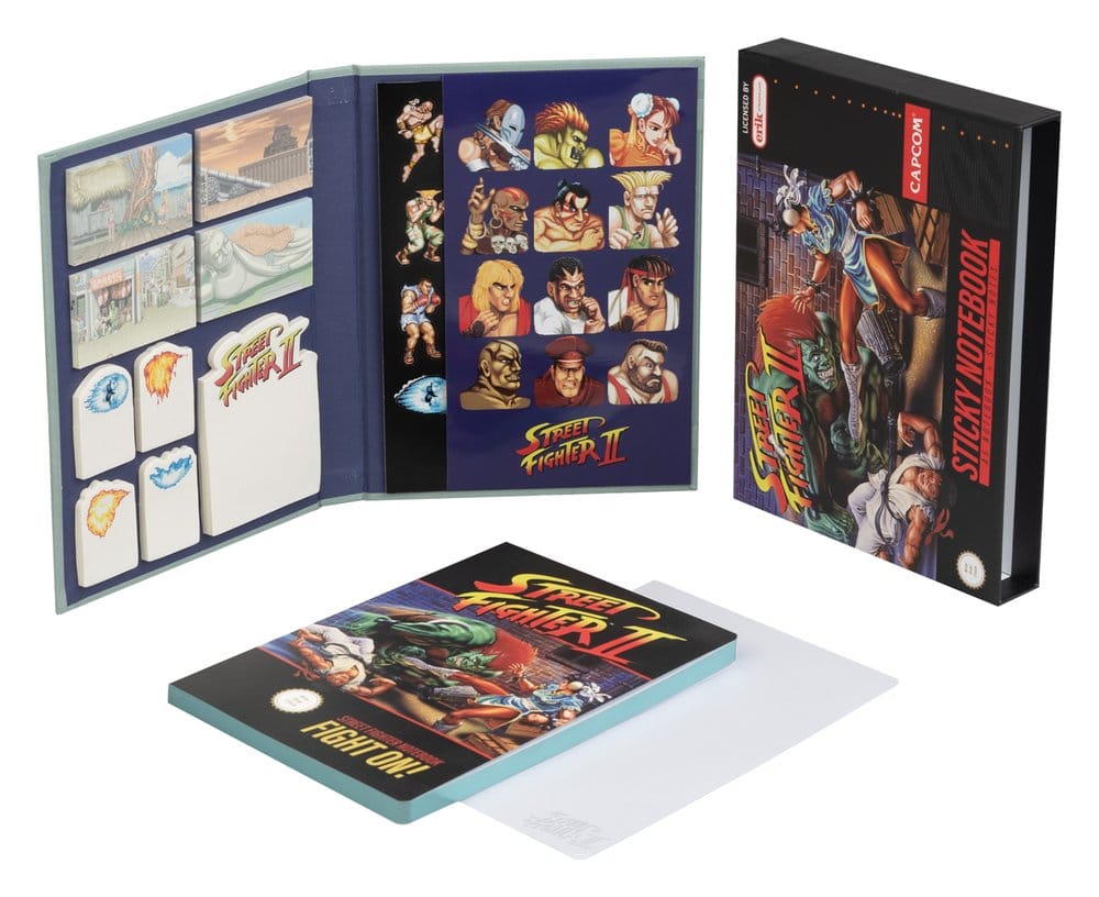Street Fighter Premium Anteckningsblock med Sticky Notes och Omslag A5
