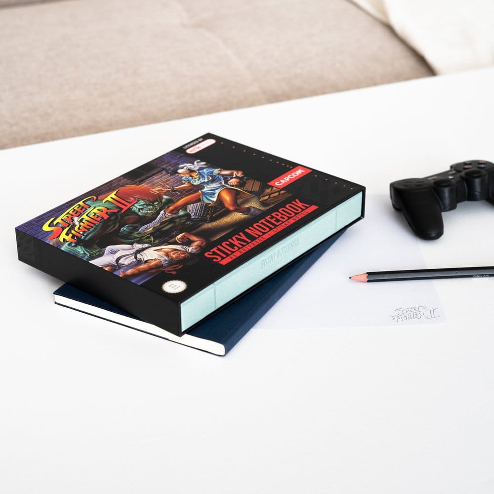 Street Fighter Premium Anteckningsblock med Sticky Notes och Omslag A5
