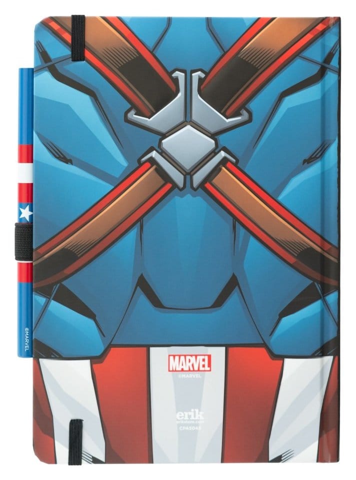 Marvel Captain America Premium Anteckningsblock med Penna Uniform A5