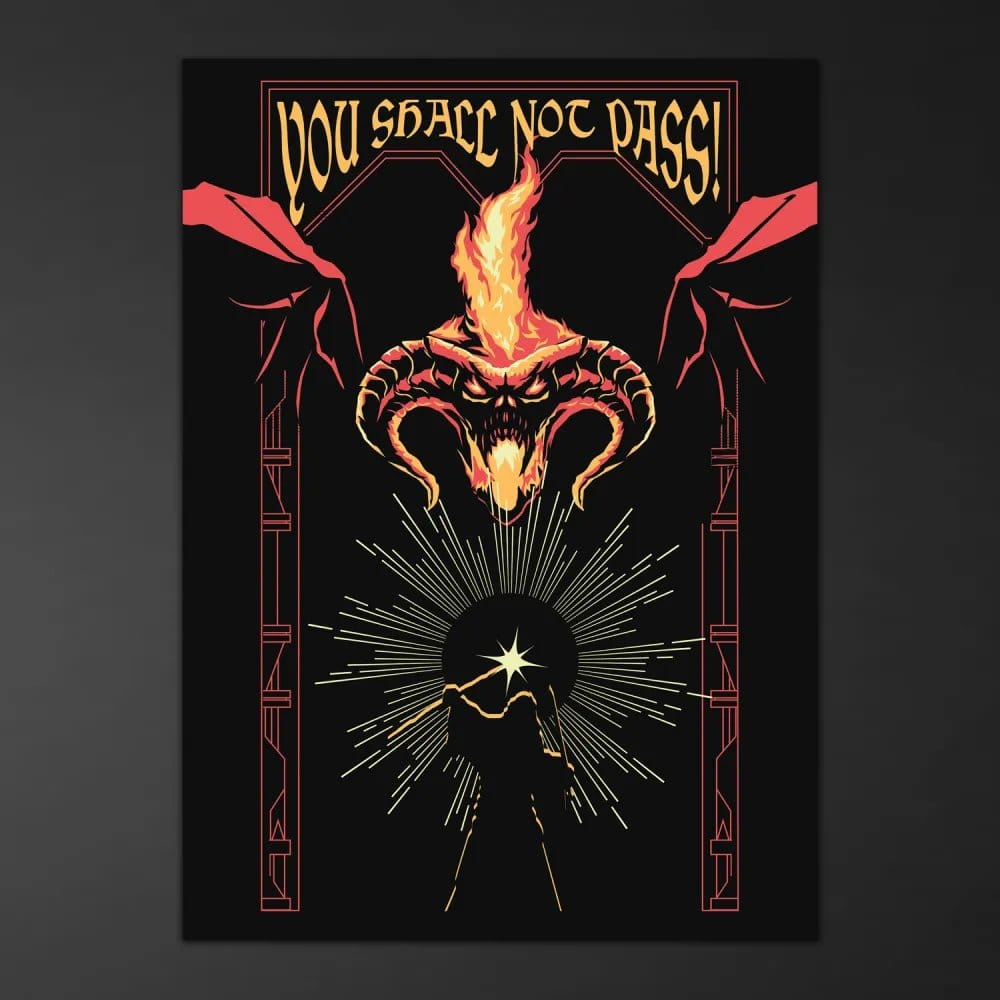 Sagan om Ringen Fluorescerande Poster Balrog 50 x 70 cm