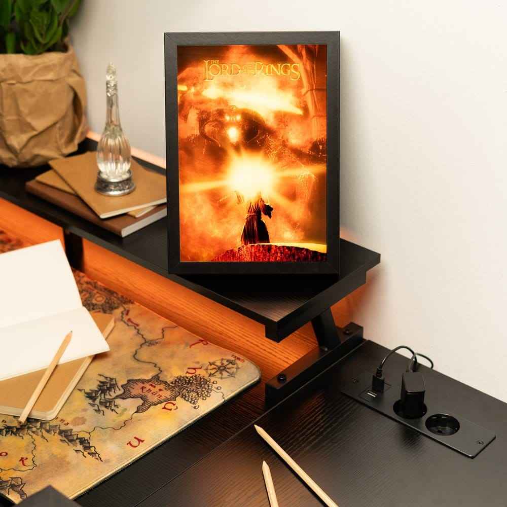 Herrarna från Ringen Inramad LED-panel 28 x 20 cm