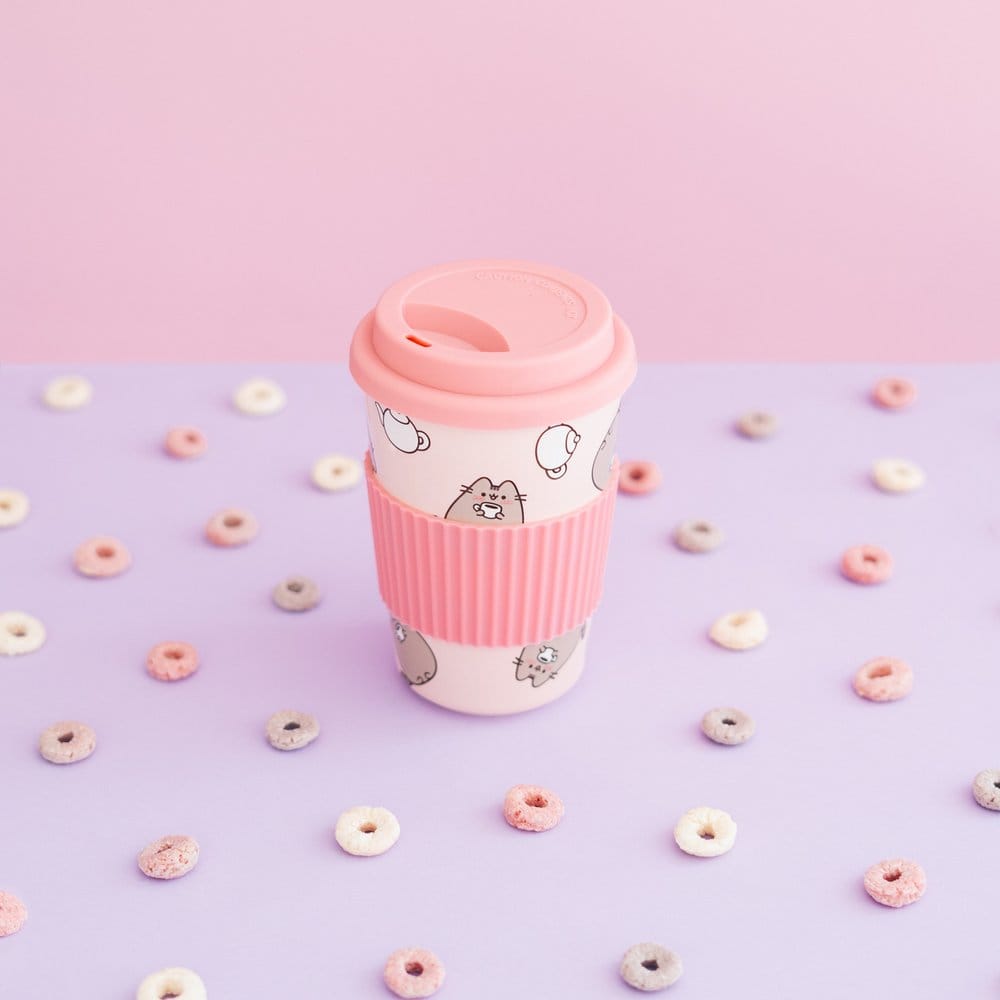 Pusheen Keramikmugg med Lock 400 ml