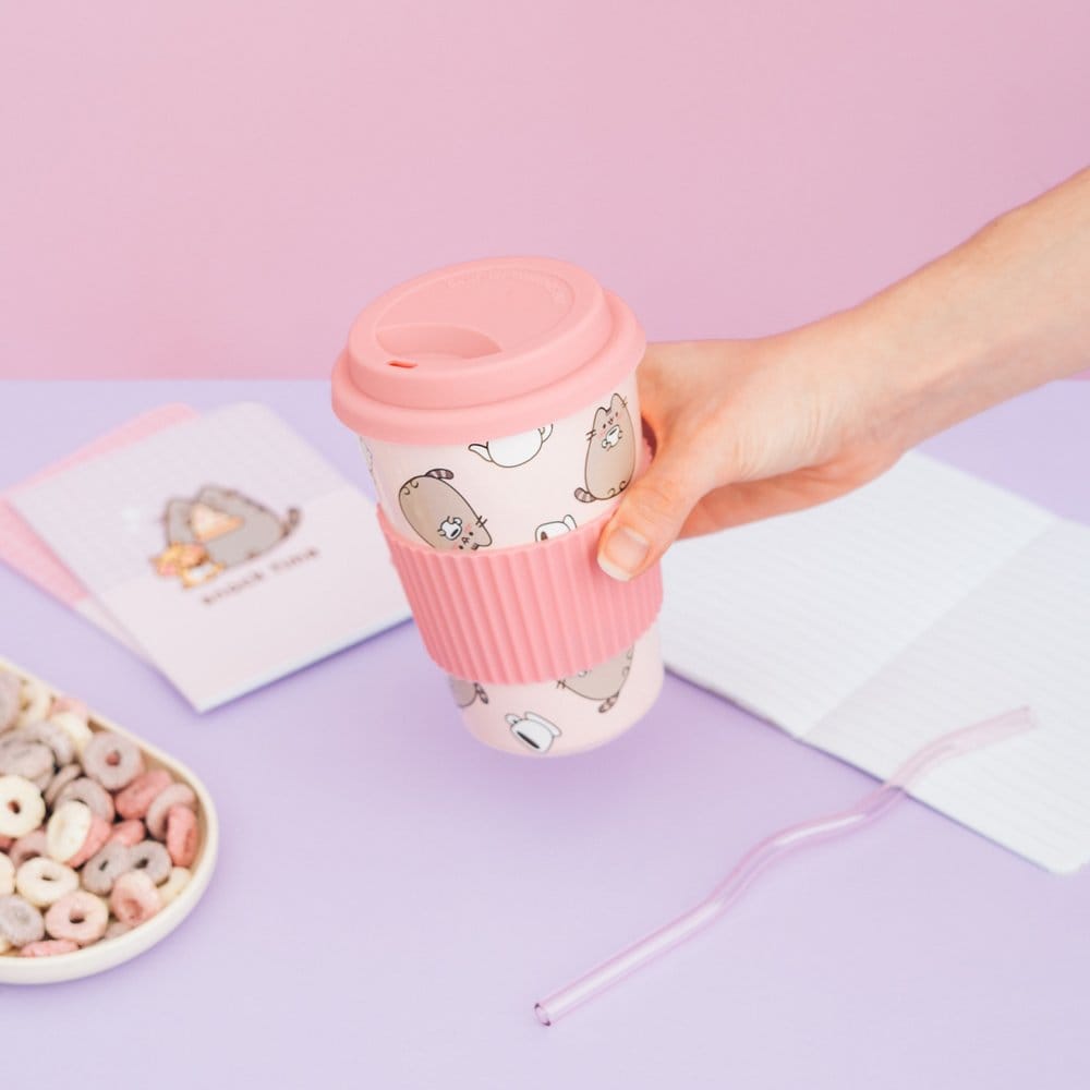 Pusheen Keramikmugg med Lock 400 ml