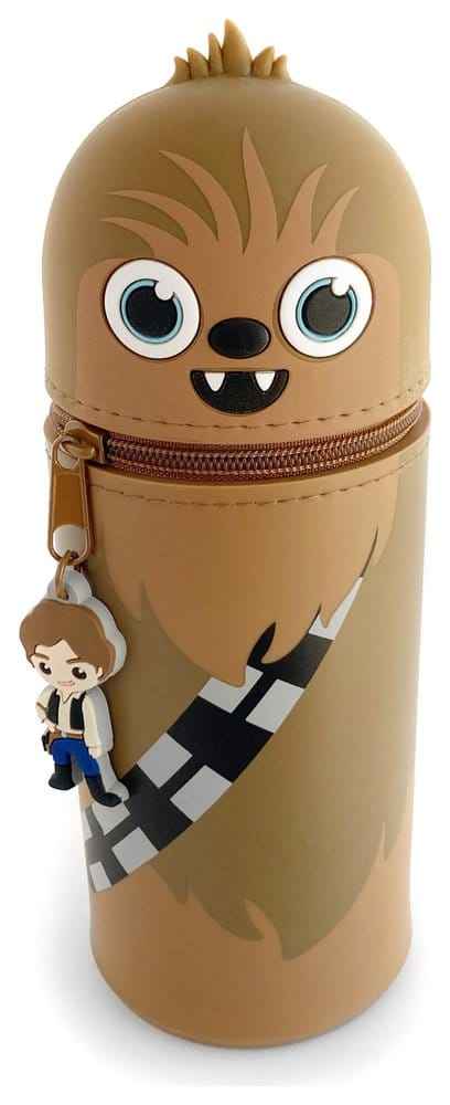 Star Wars Pennfodral Chewbacca 18 cm - Silikon 3D-fodral med dragkedja och expanderbar botten