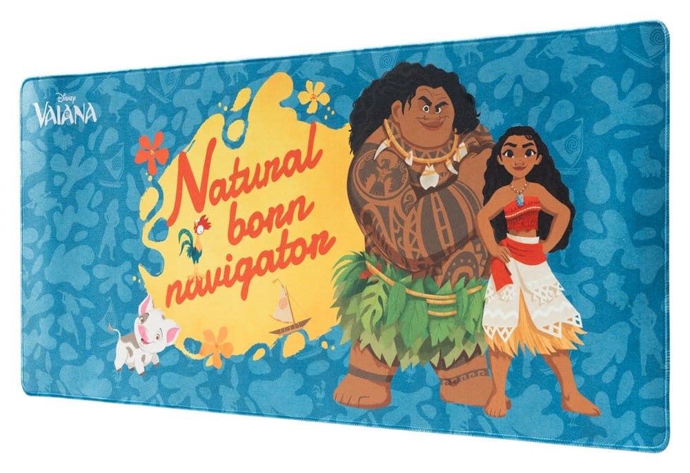 Disney Moana musmatta 80 x 35 cm – stor XL musmatta med vattentåligt tyg och halkfri bas
