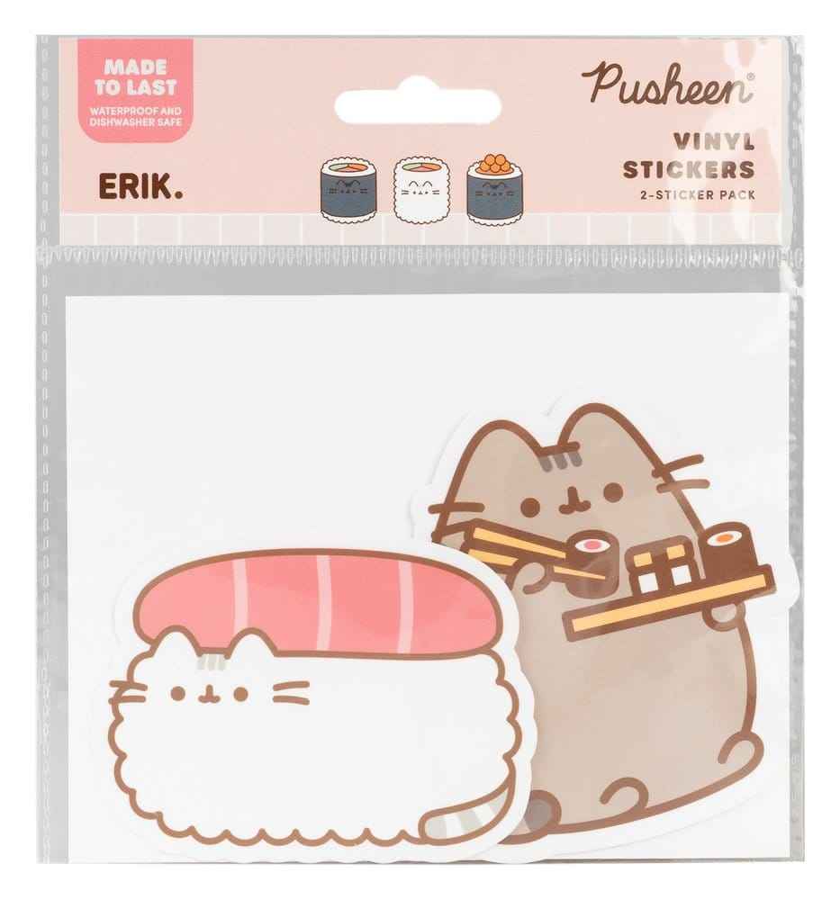 Pusheen Vinylklistermärken Sushi Roll Vol. 1 Set med 2 stycken