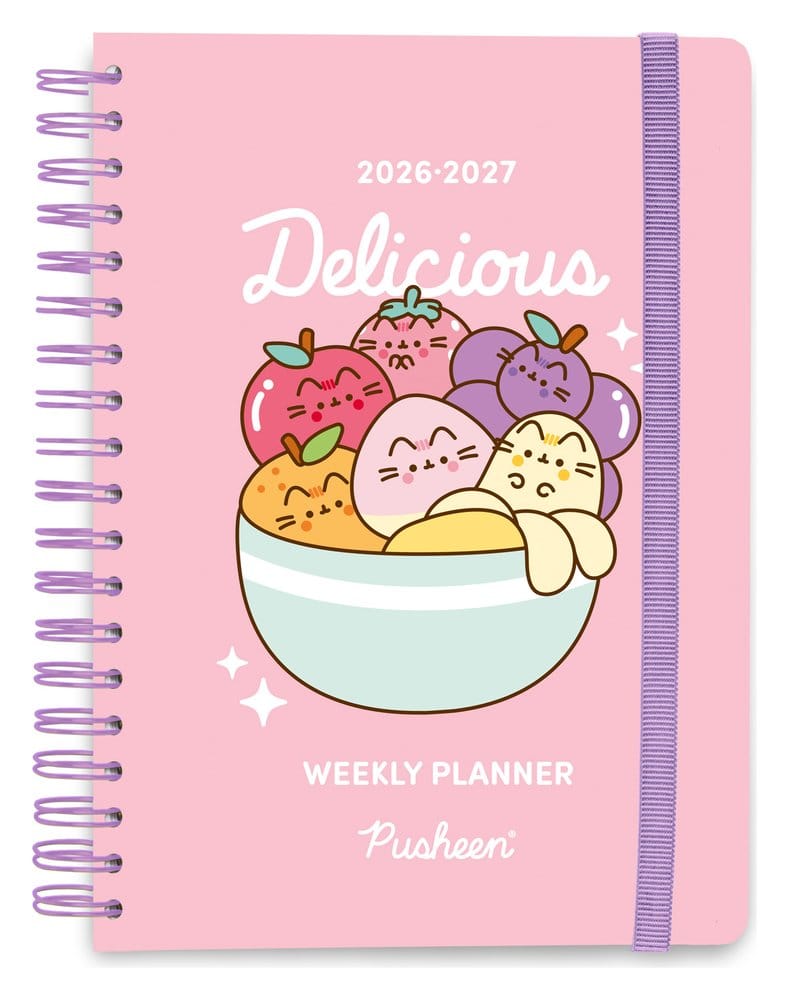 Pusheen School Diary Weekly Planner 2026/2027 Fruits A5
