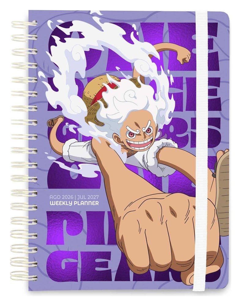 One Piece School Diary Weekly Planner 2026/2027 Gear 5 A5