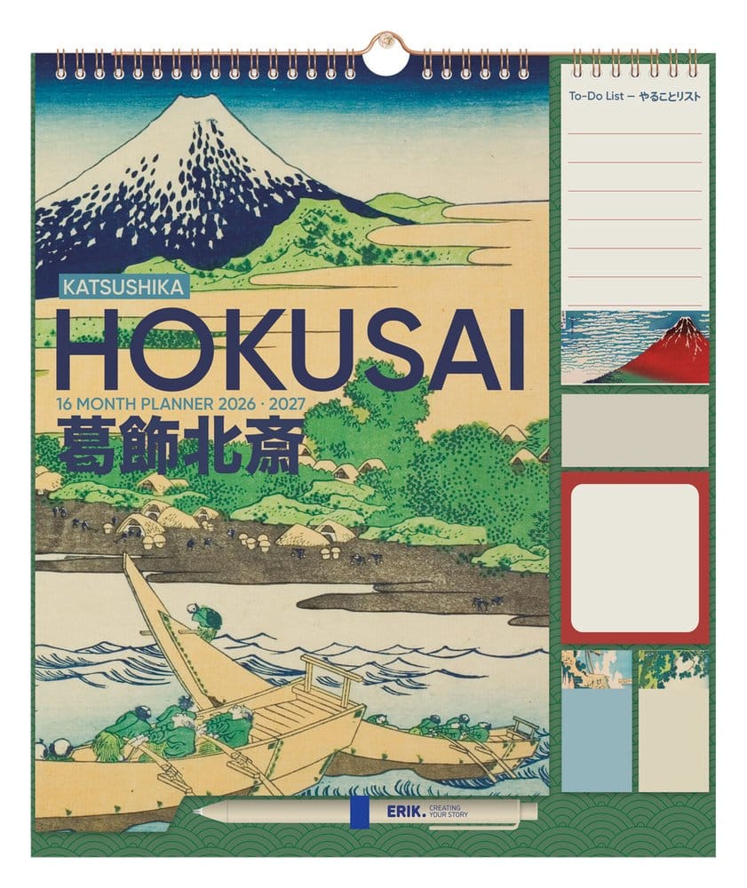Hokusai Väggkalender 2026/27 30 x 34 cm