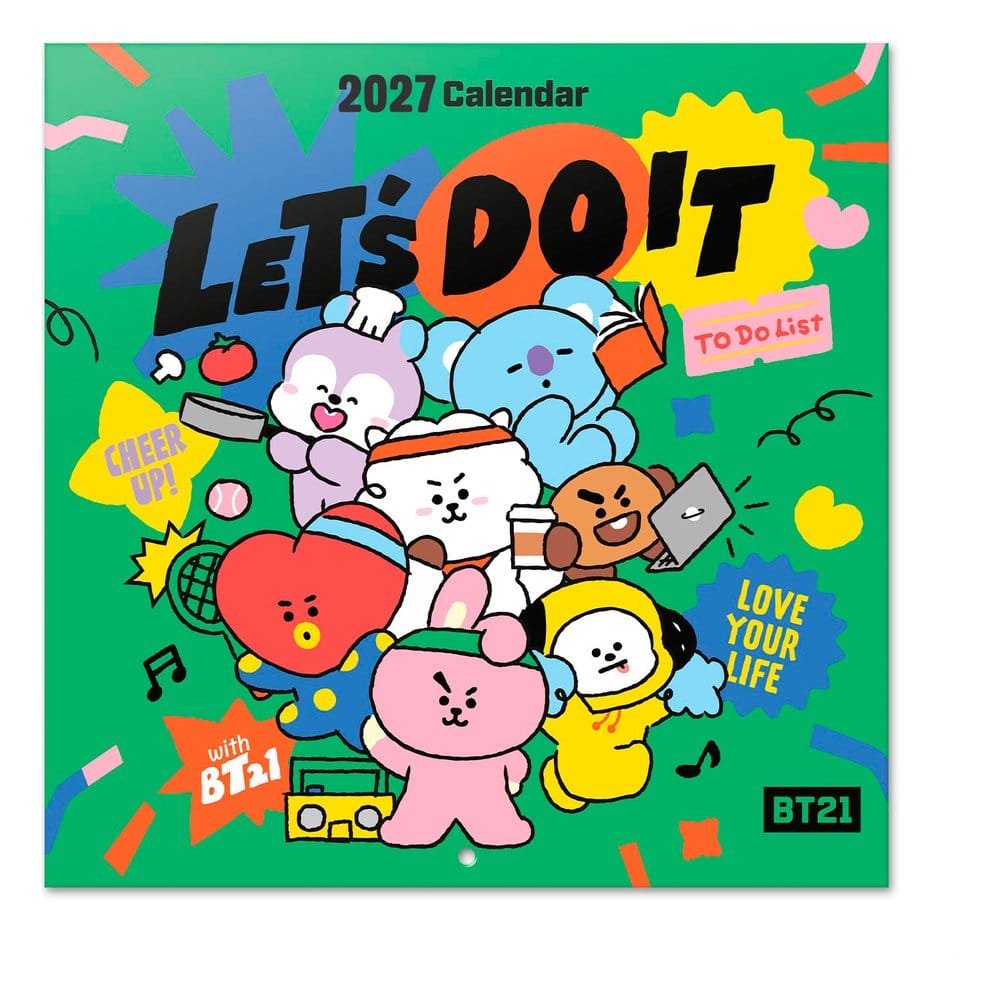 BT21 Väggkalender 2027 30 x 30 cm