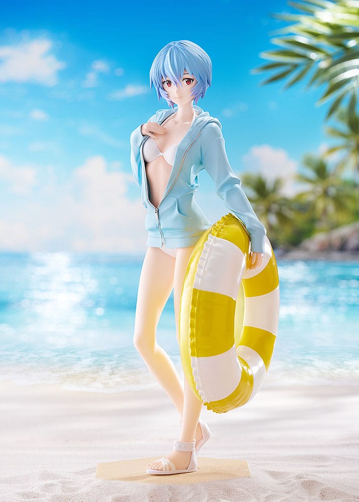 Rebuild of Evangelion Pop Up Parade L PVC Figur Beach Queens: Rei Ayanami 22 cm Good Smile Company