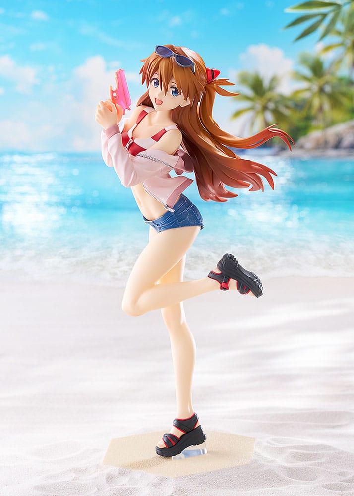 Rebuild of Evangelion Pop Up Parade L PVC Figur Beach Queens: Asuka Shikinami Langley 22 cm Good Smile Company