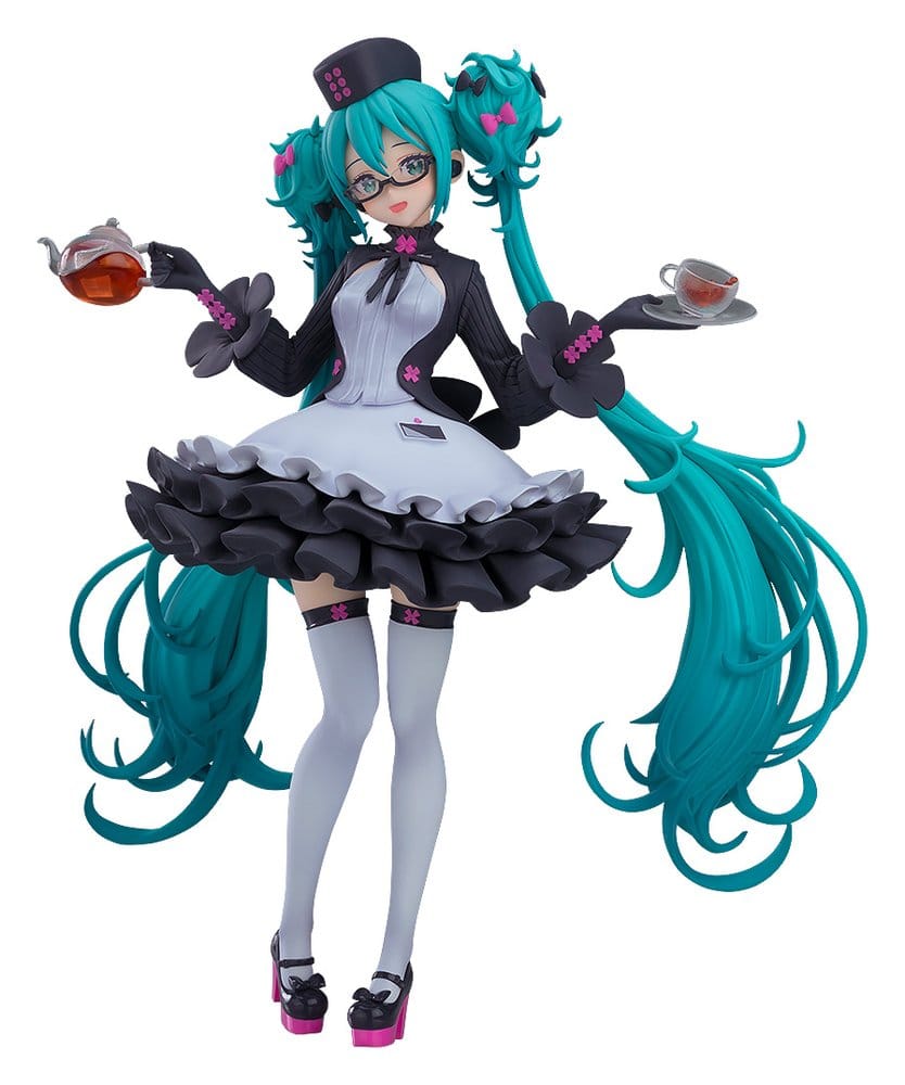 Karaktärsserie Vocal 01: Hatsune Miku Pop Up Parade Hatsune Miku: Glasögon x Café-version 18 cm