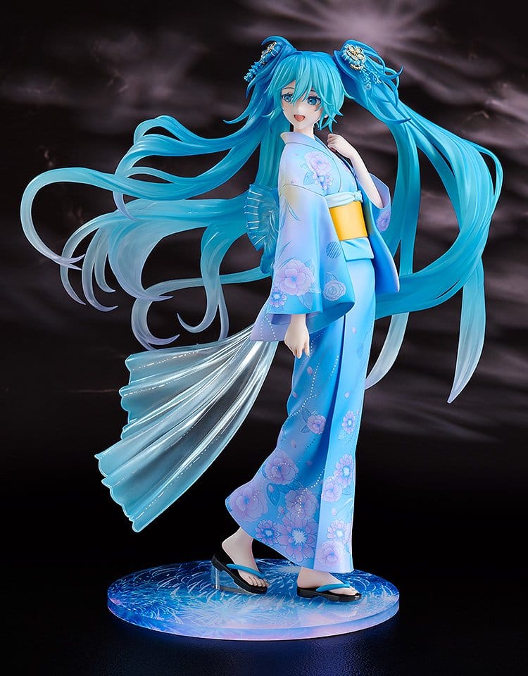 Character Vocal Series 01: Hatsune Miku PVC-figur i skala 1/7, Musik & Eldverk-version, 23 cm