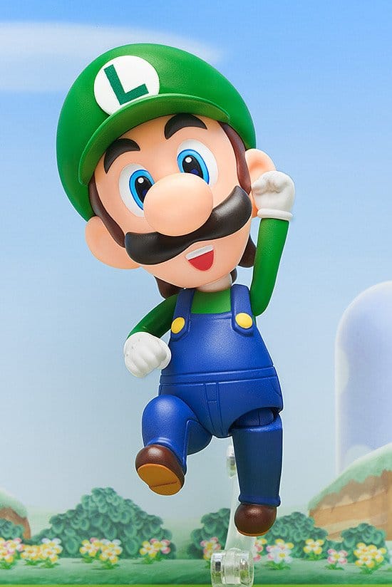 Super Mario Nendoroid Action Figur Luigi 10cm