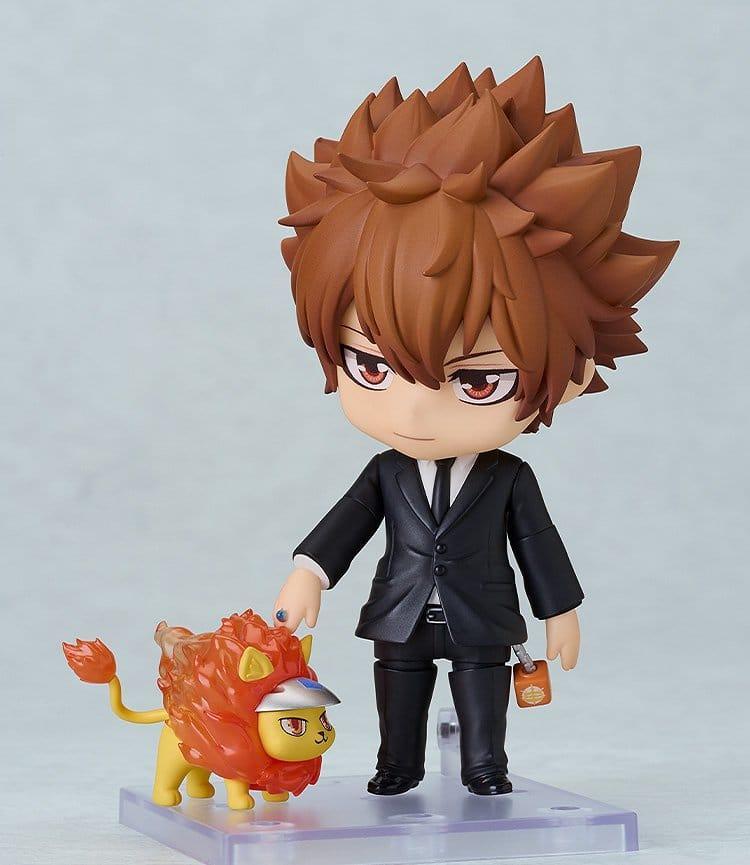 Reborn! Serien Nendoroid Action Figur Tsunayoshi Sawada: Svart Kostym Ver. 11 cm Orange Rouge