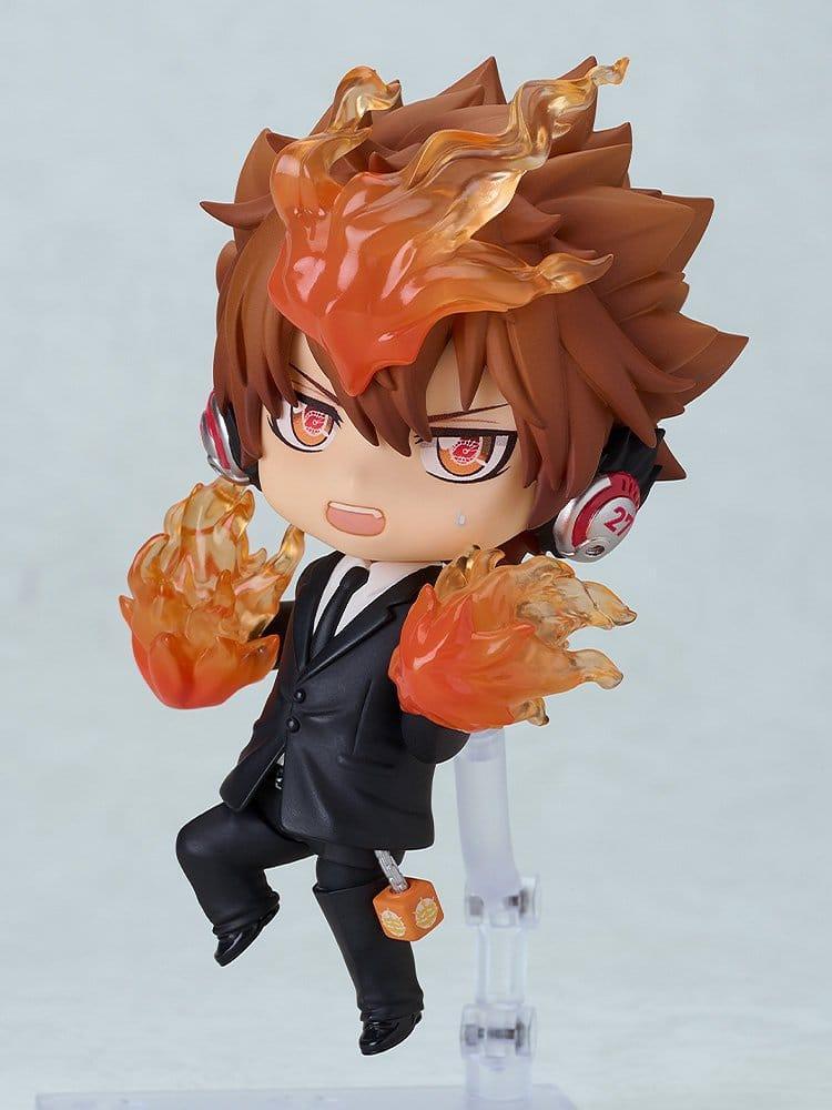 Reborn! Serien Nendoroid Action Figur Tsunayoshi Sawada: Svart Kostym Ver. 11 cm Orange Rouge