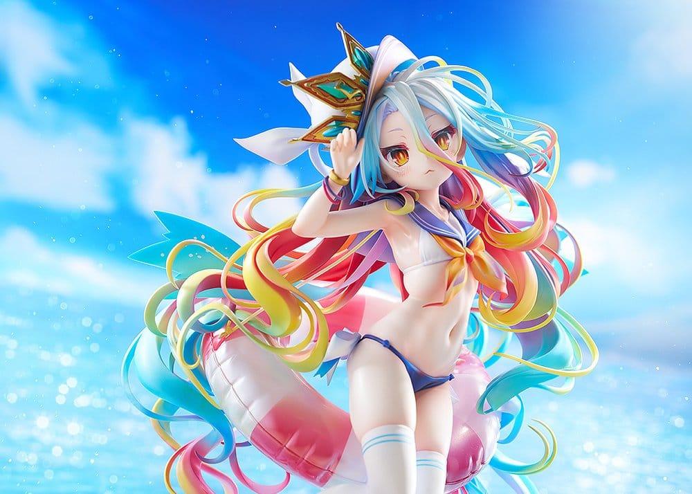 No Game No Life Figure 1/7 Shiro: Sailor-Style Swimsuit Version 24 cm