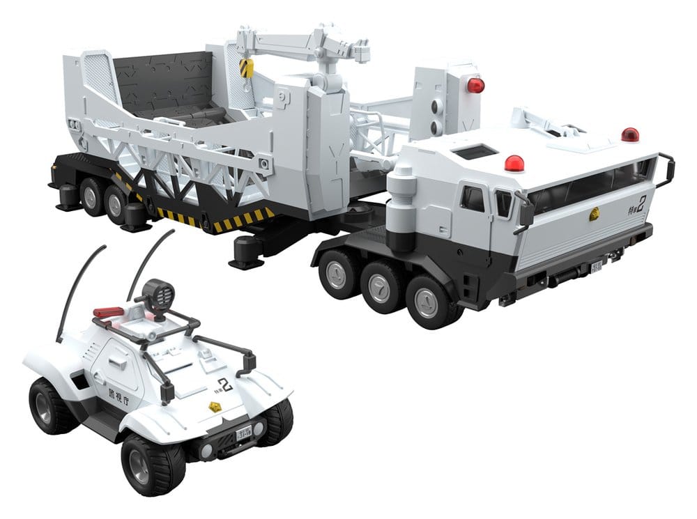 Mobile Police Patlabor Moderoid Plastmodeller 1/60 Typ 98 Special Kommando Fordon & Typ 99 Special Arbetsbärare (återutgåva)