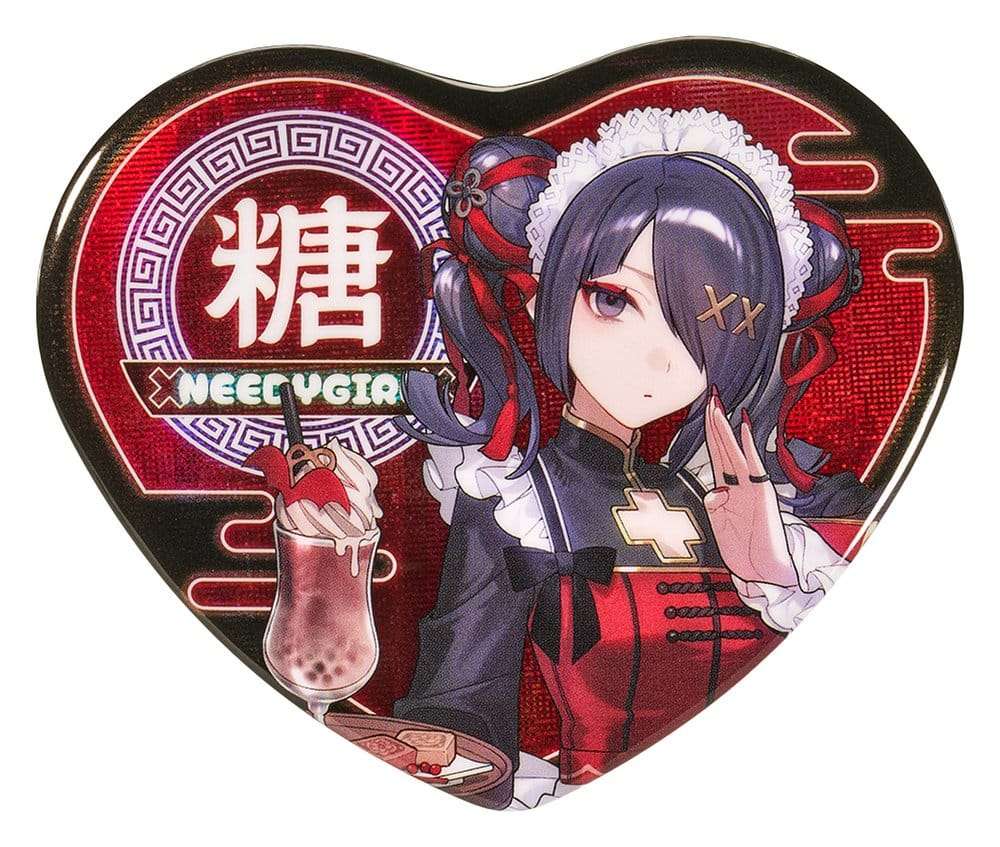 Needy Streamer Overload Needy Streamer Chinese Restaurant Series Heart-Shaped Pinback Button OMGkawaiiAngel
