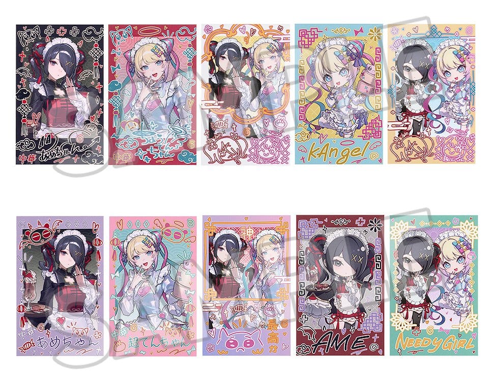 Needy Streamer Overload Needy Streamer Chinese Restaurant Series Trading Cards Collectible Instant Photo-Style 5 x 9 cm Blind Box Assortment (10)