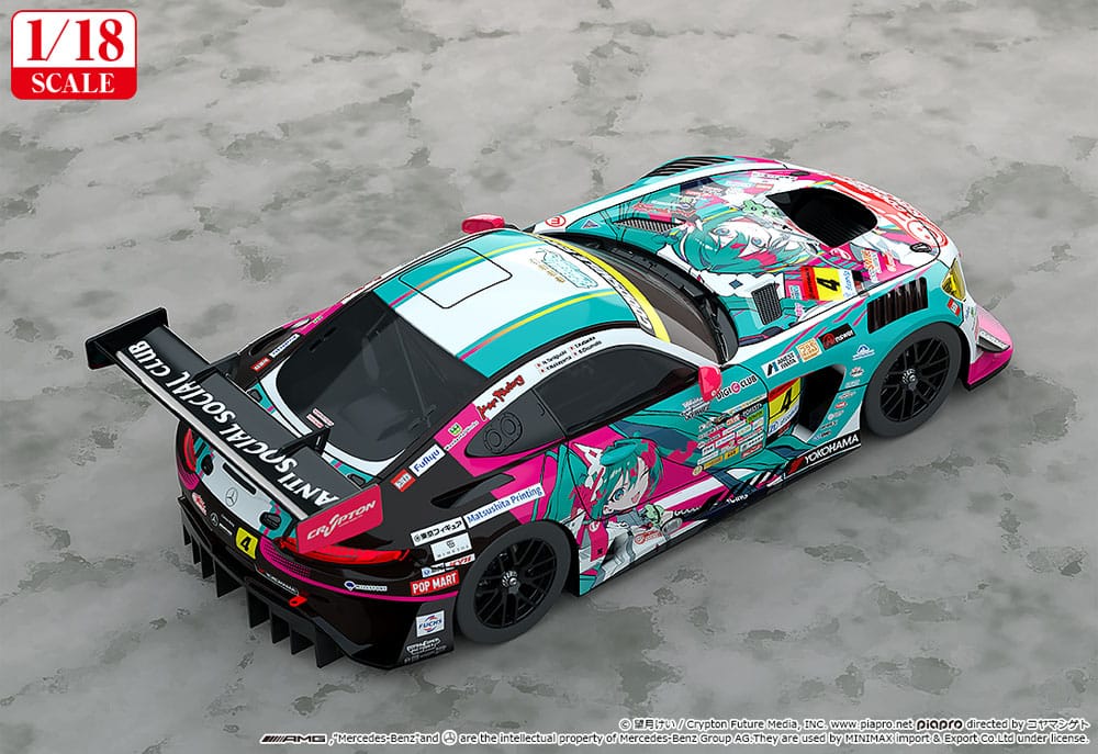 Hatsune Miku GT Projektfordon 1/18 Hatsune Miku AMG 2025 Säsongsöppningsver. 26 cm