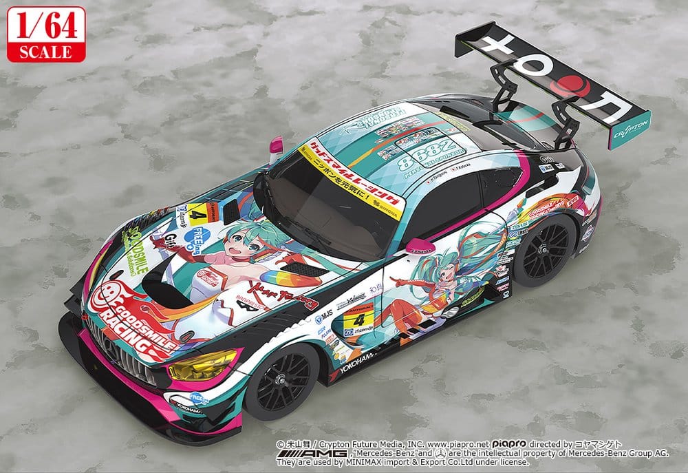 Hatsune Miku GT Project Fordon 1/64 Good Smile Hatsune Miku AMG 2016 Super GT-version 7 cm