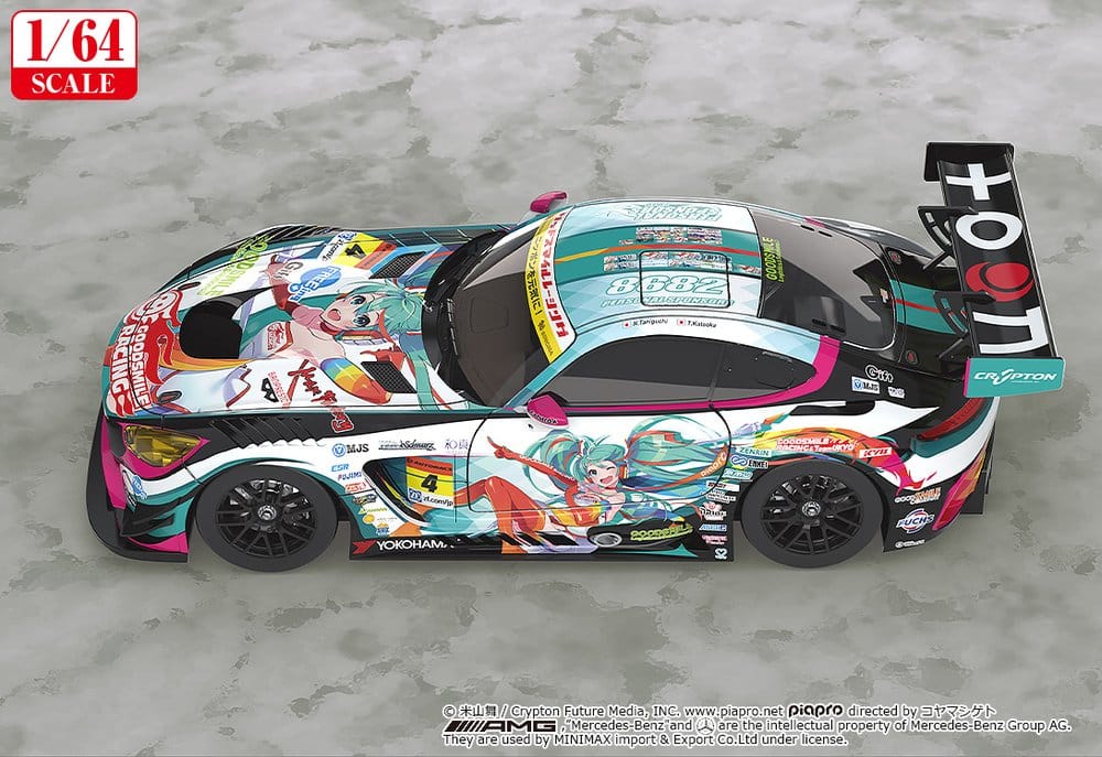Hatsune Miku GT Project Fordon 1/64 Good Smile Hatsune Miku AMG 2016 Super GT-version 7 cm