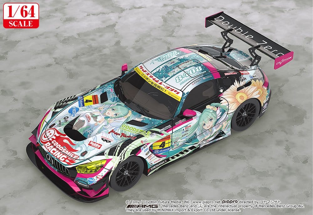 Hatsune Miku GT-projekt Fordon 1/64 Good Smile Hatsune Miku AMG 2017 Super GT-version, 7 cm
