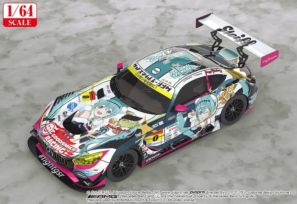 Hatsune Miku GT Project Fordon 1/64 Good Smile Hatsune Miku AMG 2018 SUPER GT-version 7 cm