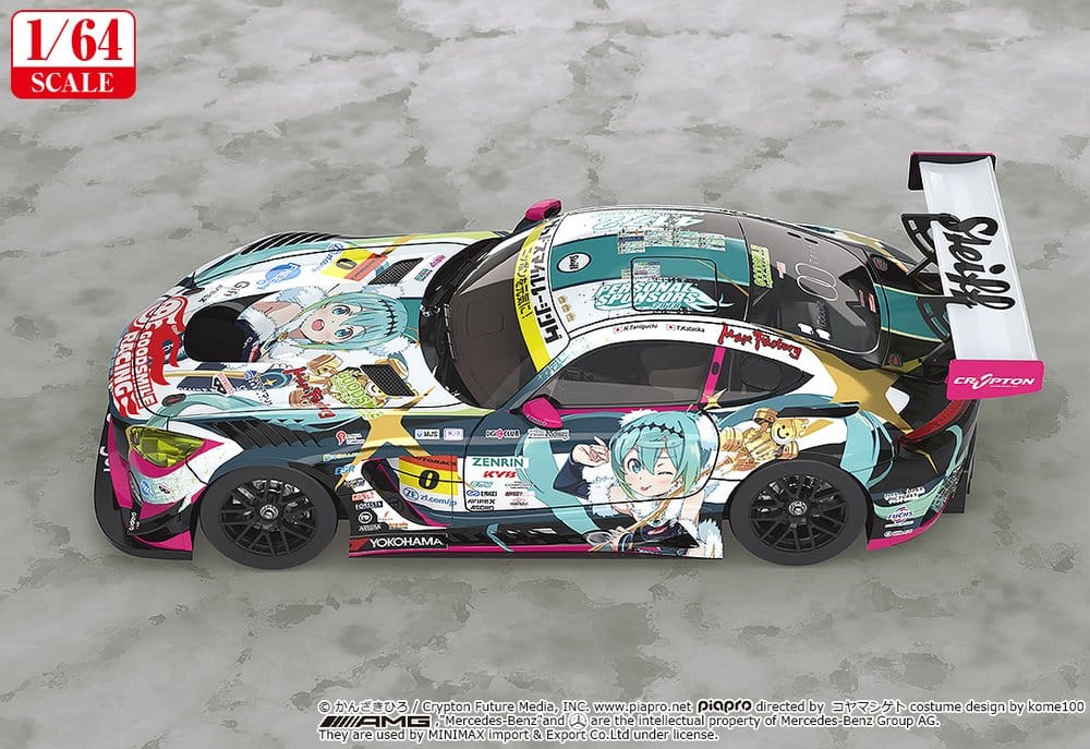 Hatsune Miku GT Project Fordon 1/64 Good Smile Hatsune Miku AMG 2018 SUPER GT-version 7 cm