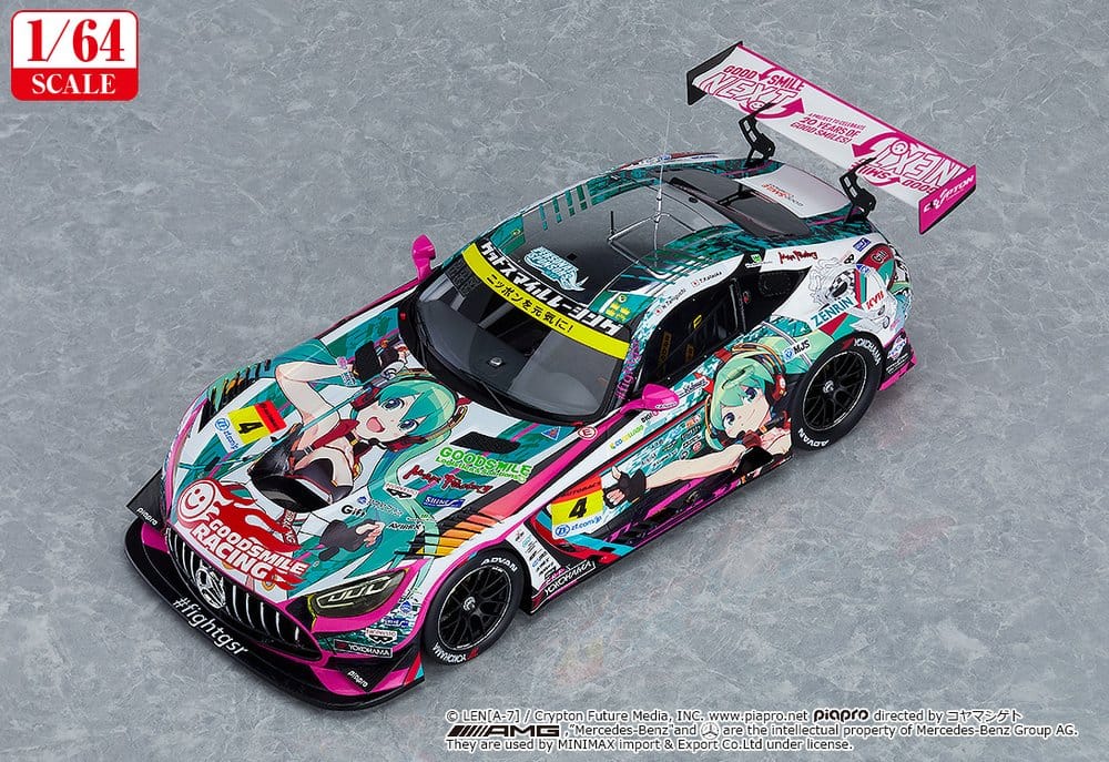 Hatsune Miku GT-projekts Fordon 1/64 Hatsune Miku AMG 2020 SUPER GT-version 7 cm
