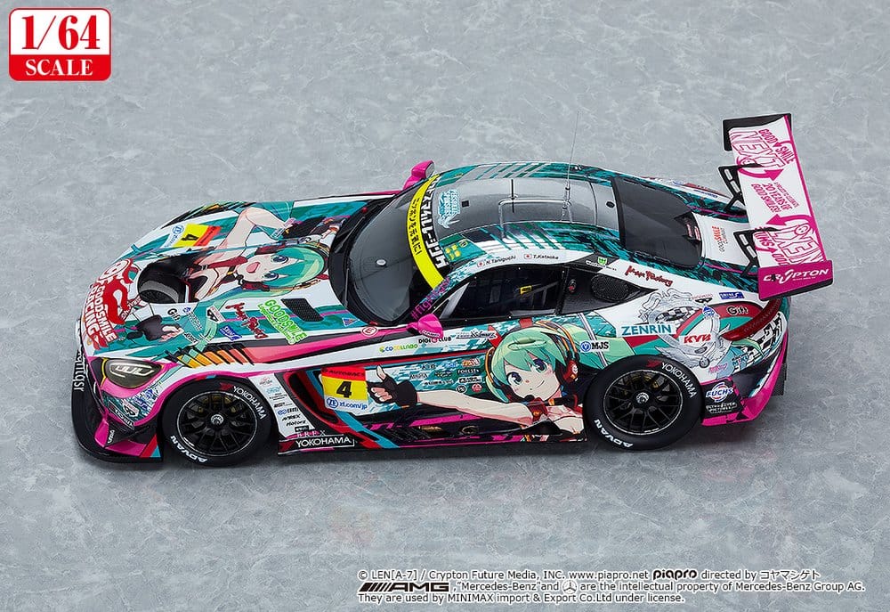 Hatsune Miku GT-projekts Fordon 1/64 Hatsune Miku AMG 2020 SUPER GT-version 7 cm