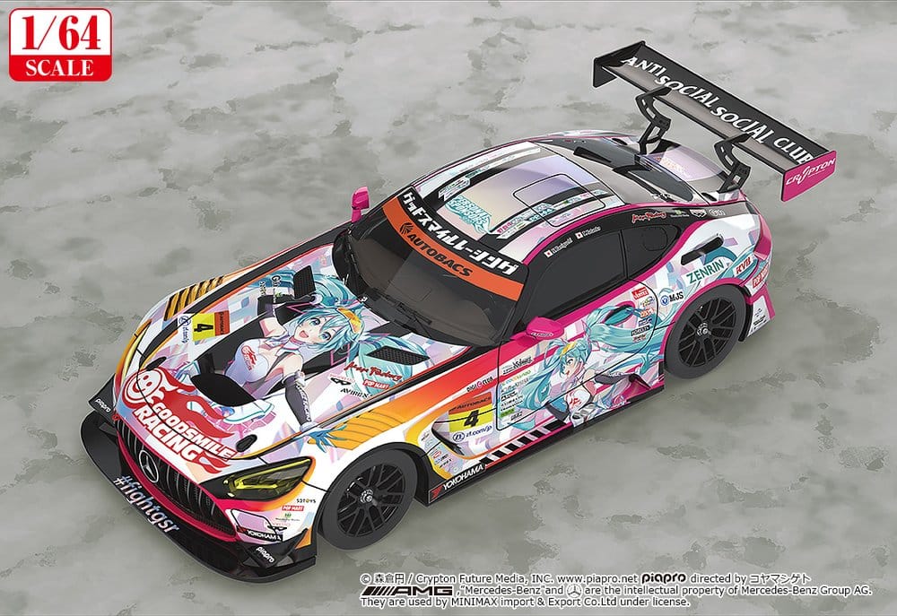 Hatsune Miku GT-projekt Fordon 1/64 Hatsune Miku AMG 2021 SUPER GT Runda 5 Version 7 cm