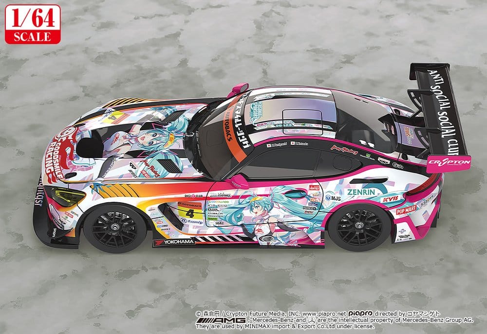 Hatsune Miku GT-projekt Fordon 1/64 Hatsune Miku AMG 2021 SUPER GT Runda 5 Version 7 cm