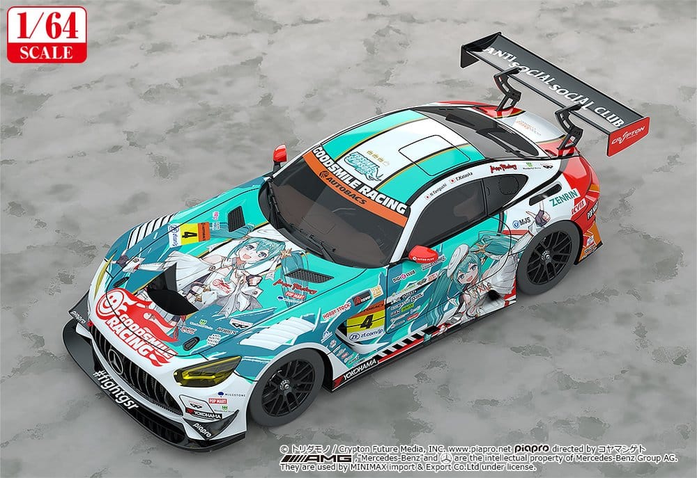 Hatsune Miku GT Project Fordonsmodell 1/64 AMG Säsongsöppning 2023, 7 cm