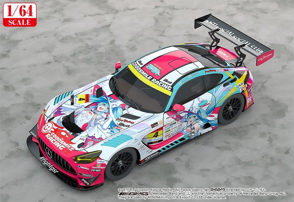 Hatsune Miku GT-projektets 1/64 AMG bil, säsongspremiär 2024, 7 cm