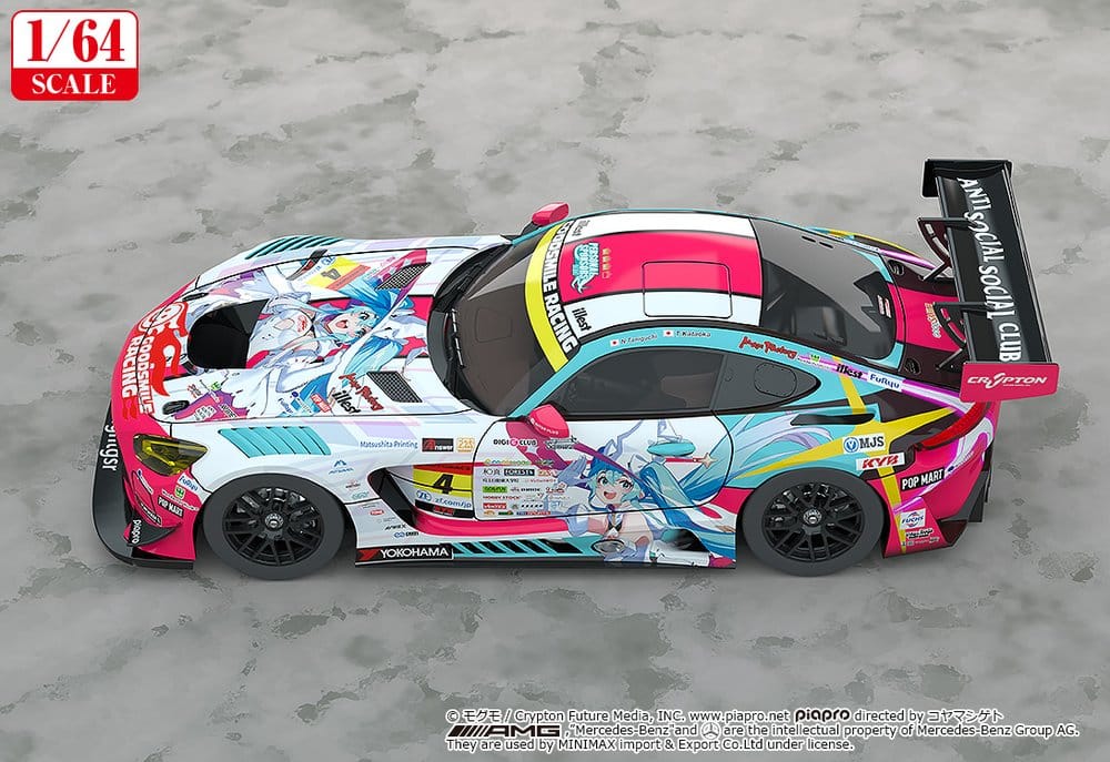 Hatsune Miku GT-projektets 1/64 AMG bil, säsongspremiär 2024, 7 cm