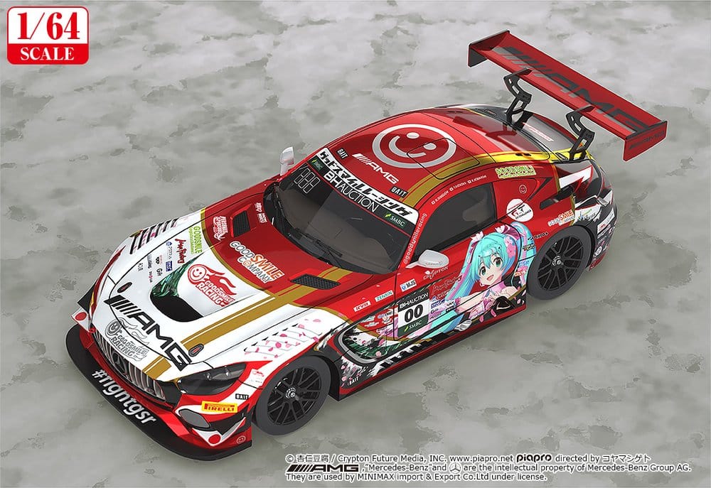 Hatsune Miku GT Project Fordonsmodell 1/64 Mercedes-AMG Team Good Smile 2019 Suzuka 10-timmarsversion, 7 cm