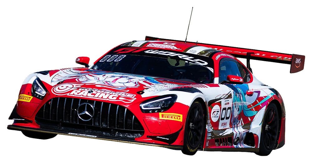 Hatsune Miku GT Project Fordonsmodell 1/64 AMG 2025 Spa 24-timmarsutgåva, 7 cm