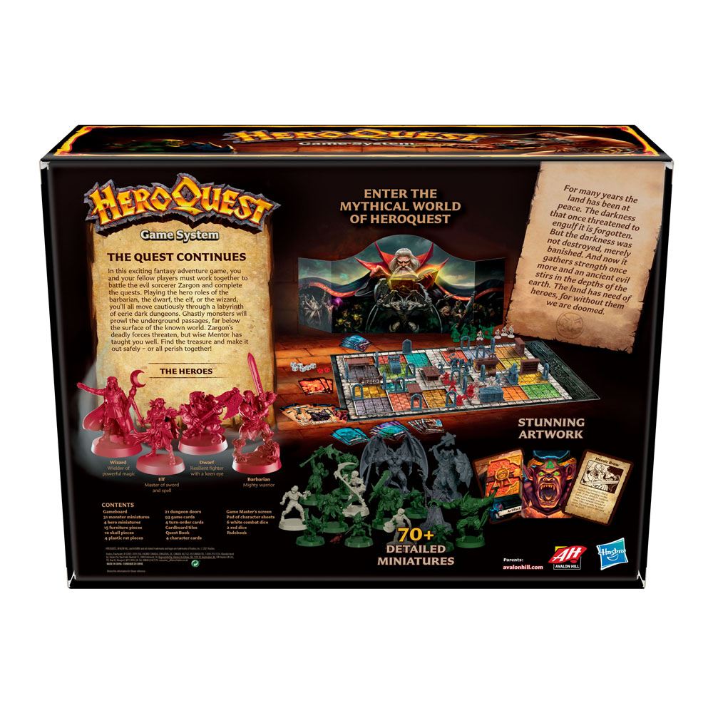 HeroQuest Brädspel Spelsystem engelska