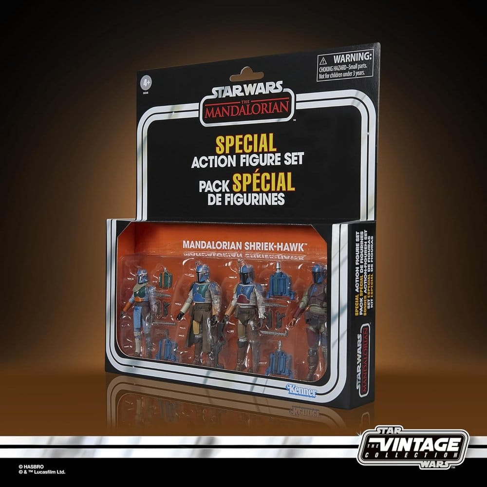 Star Wars The Mandalorian Vintage Collection Action Figur 4-Pack Mandalorian Shriek-Hawk 10 cm