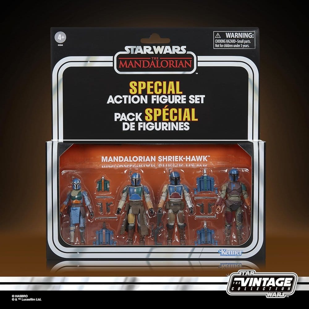 Star Wars The Mandalorian Vintage Collection Action Figur 4-Pack Mandalorian Shriek-Hawk 10 cm