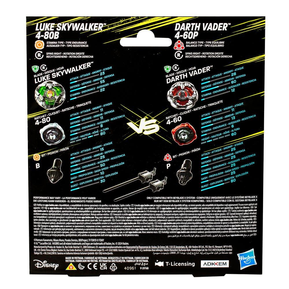 Beyblade X och Star Wars Collab Luke Skywalker 4-80B vs. Darth Vader 4-60B Hasbro