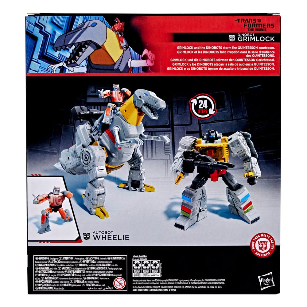 Transformers: The Movie Studio Series Leader Class Action Figur Dinobot Grimlock & Autobot Wheelie 22 cm Hasbro