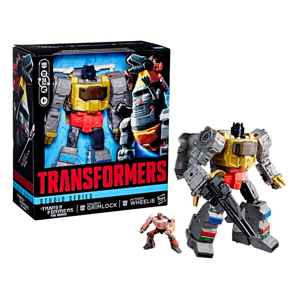 Transformers: The Movie Studio Series Leader Class Action Figur Dinobot Grimlock & Autobot Wheelie 22 cm Hasbro