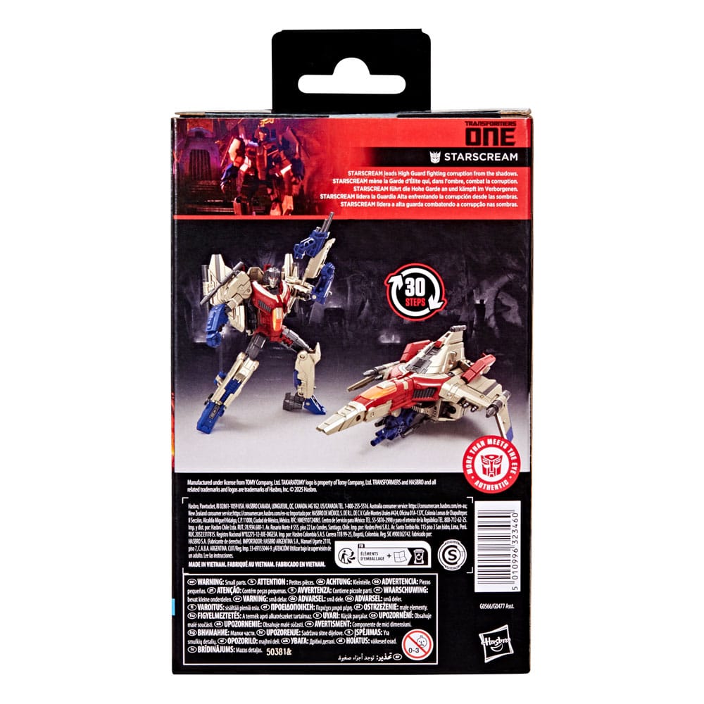 Transformers One Studio Series Deluxe Class Action Figur Starscream 11 cm Hasbro