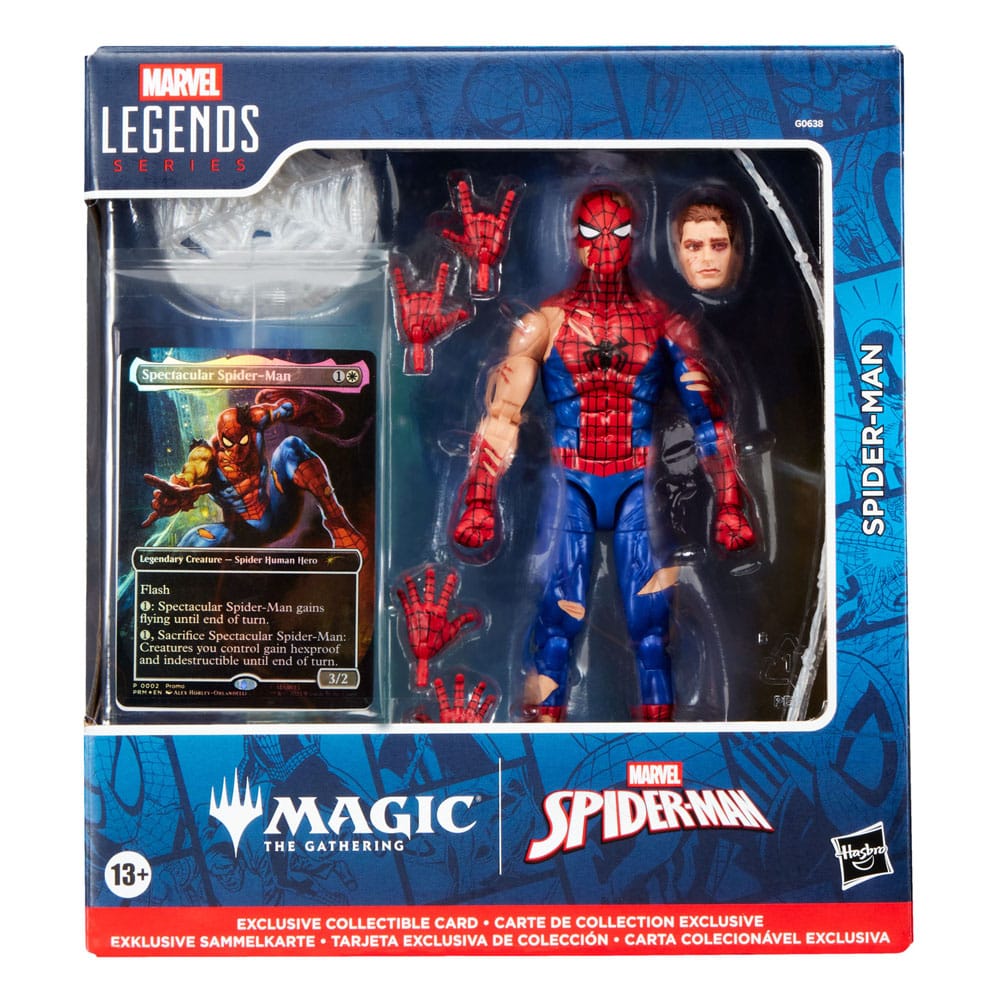 Marvel Legends Magic: The Gathering Action Figur Battle-Damaged Spider-Man (plus Exclusive Foil Card) 15 cm Hasbro
