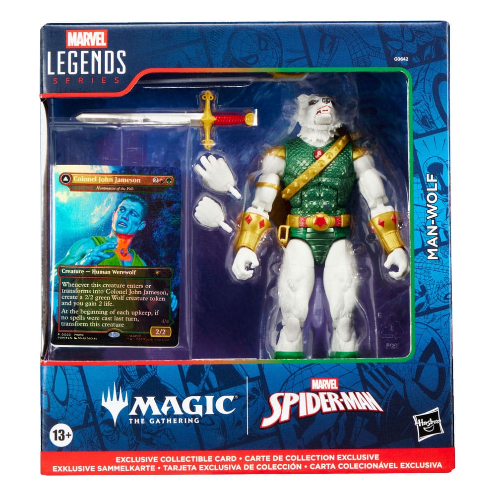 Marvel Legends Magic: The Gathering Action Figur Man-Wolf (plus Exklusivt Foil Kort) 15 cm Hasbro