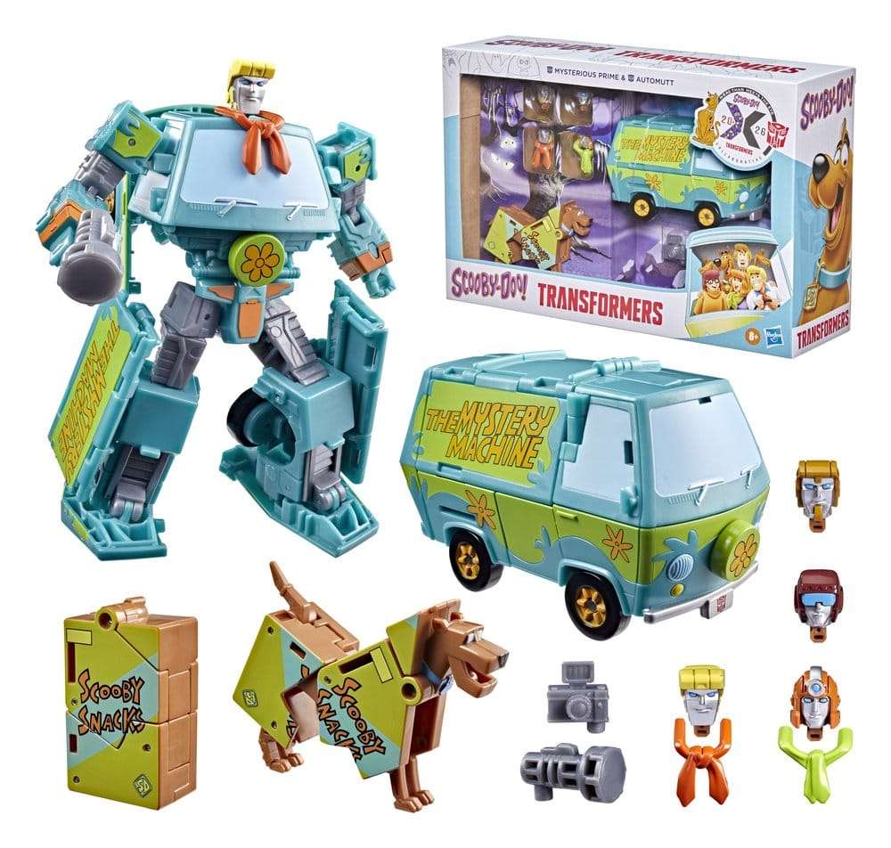 Transformers x Scooby-Doo Action Figur 2-Pack Mysterious Prime & Automutt 15 cm